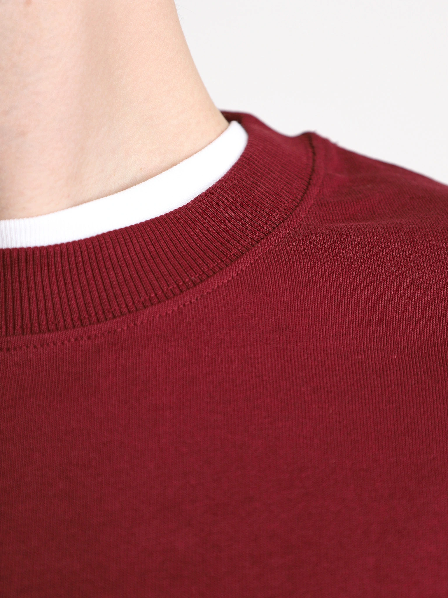 Лонгслив бордового цвета из хлопка 